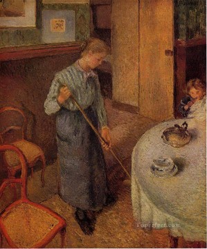  campo Pintura al %C3%B3leo - La pequeña criada del campo 1882 Camille Pissarro